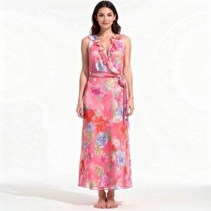 Lauren Ralph Lauren Pink 100% Silk Dress